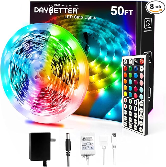 DAYBETTER Led Strip Lights 50ft, Color Changing Led Light Strip by DAYBETTER