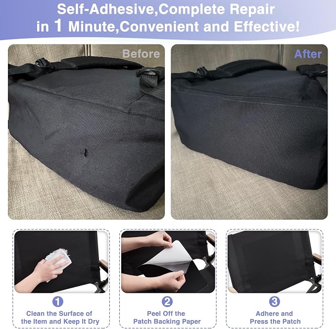 Gheeidau Canvas Repair Patch 9×11 Inch 3Pcs Waterproof Self-Adhesive Fabric - Image 6