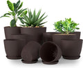 Plant Pots Indoor with Drainage, 10 Pack Multi-Size Planters Set by UTOPIAHOME