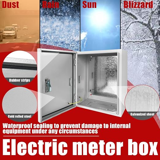 Electrical Box 16 x 12 x 8 Inch Indoor Outdoor Electrical Enclosure Box Steel - Image 5