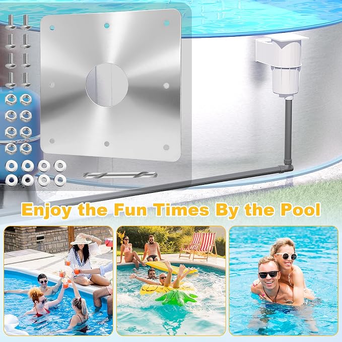 8x8-Inch Stainless Steel Pool Water Return Repair Kit - Image 7