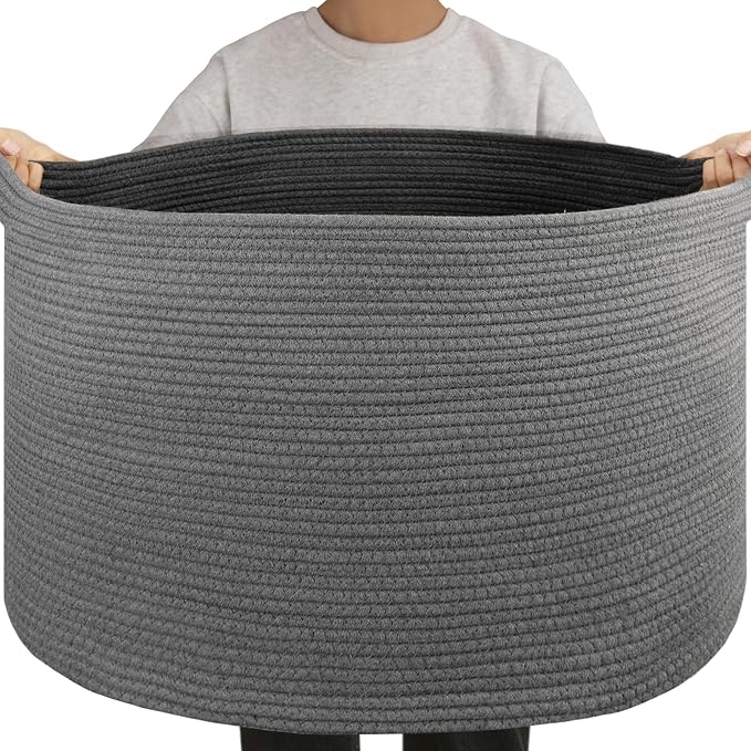 OIAHOMY 105L Extra Large Blanket Basket by MasterofSpaceOptimization