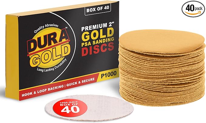 Dura-Gold Premium 2" Gold Hook & Loop Sanding Discs by Dura-Gold
