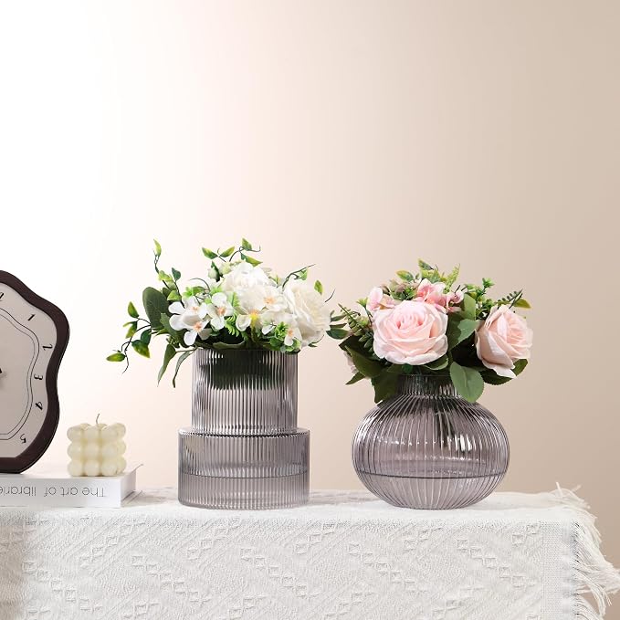 Ribbed Glass Vases, Modern Vase - Image 6