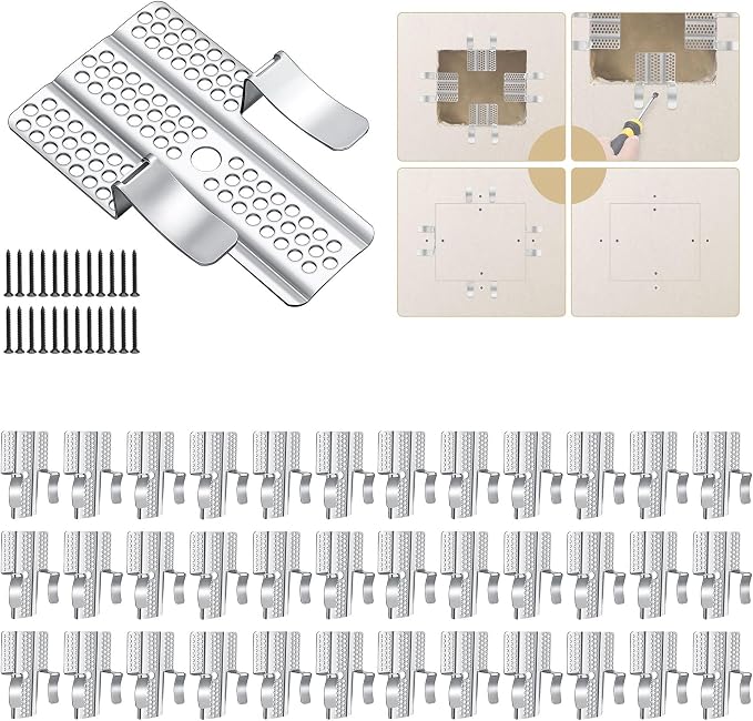 Drywall Repair Clips 36 Pack, Stainless Steel Wall Patch Clips by Unknown