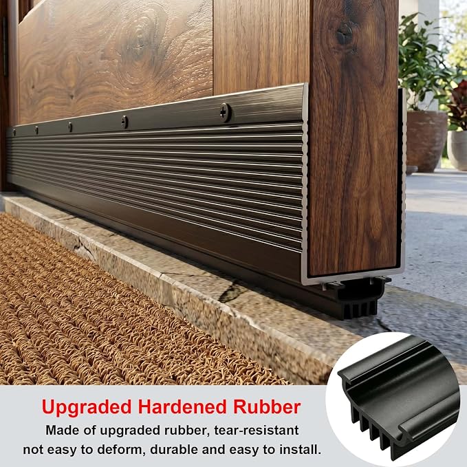 U Shaped Door Bottom Sweep, Storm Under Door Sweeps Insert Strip - Image 4