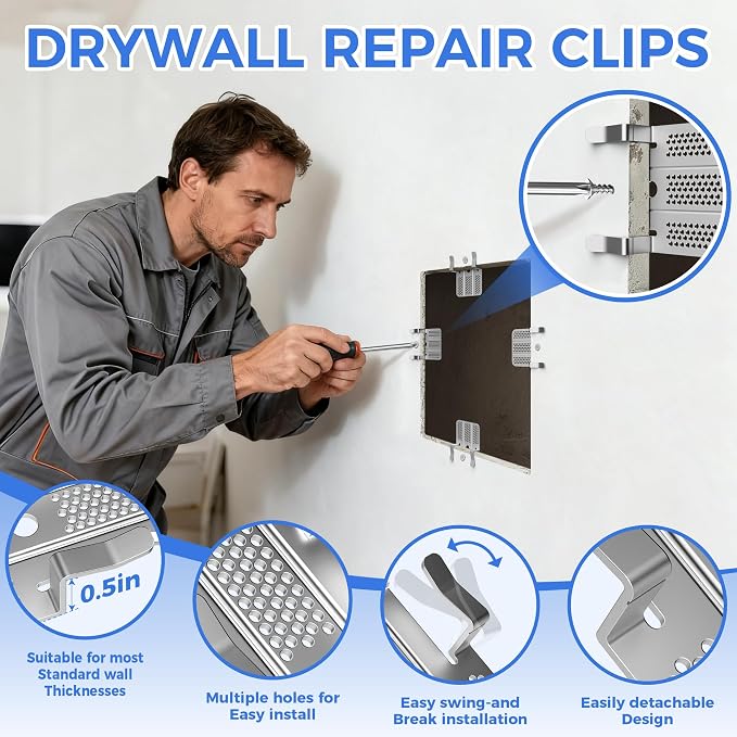20 Pack Drywall Repair Clips, Drywall Clips Repair - Image 3