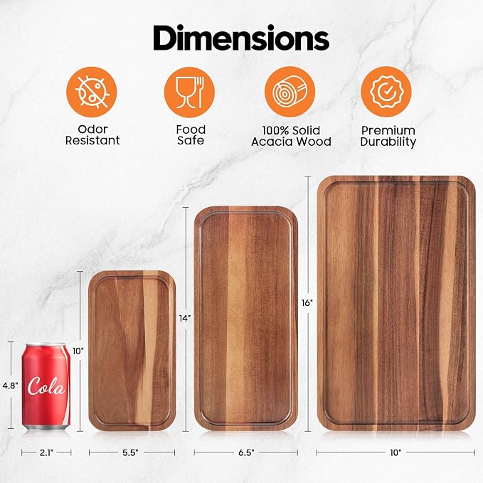 Large Wooden Tray and Platter, Large Charcuterie Boards, Cheese boards - Image 3
