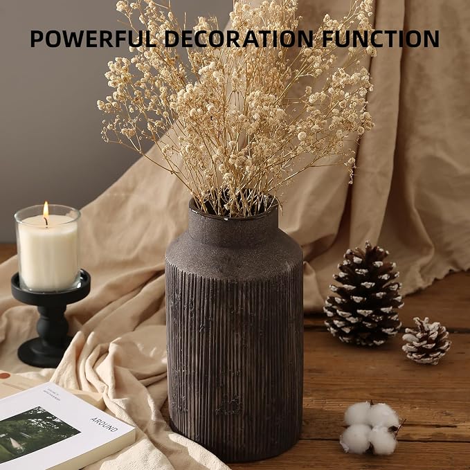 Rustic Vases for Home Decor. Ceramic Vase for Dining Table Decor. Terracotta - Image 5