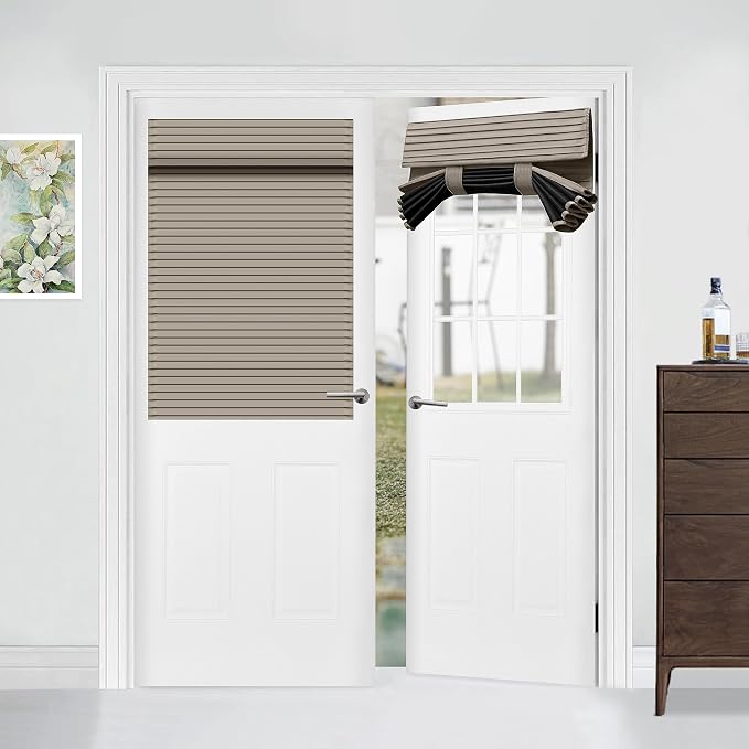Muamar French Door Curtains Privacy Door Blind, Front Door Window Curtain by Muamar