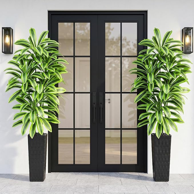 Artificial Yellow Dracaena Tree Indoor, 7FT Tall Fake Floor Plants - Image 8
