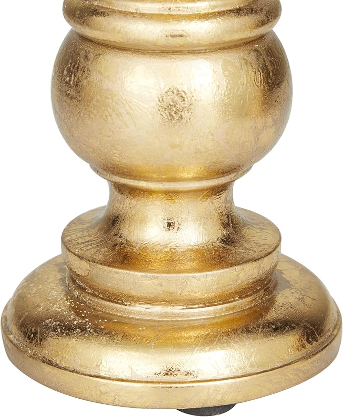 Deco 79 Mango Wood Decorative Candle Holder Turned Style Pillar Candle Stand - Image 5