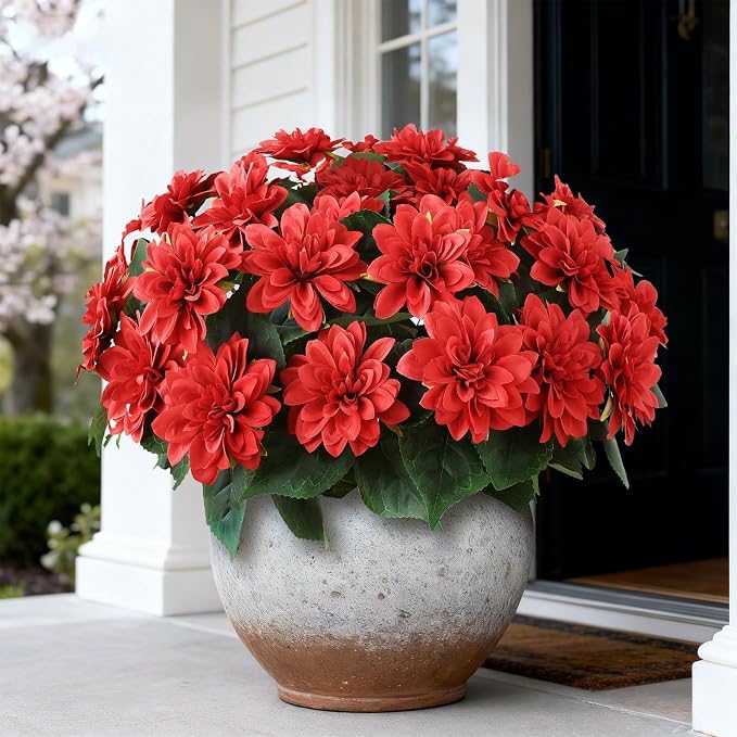 2 Set Artificial Dahlia Topiary Ball Trees - Image 9