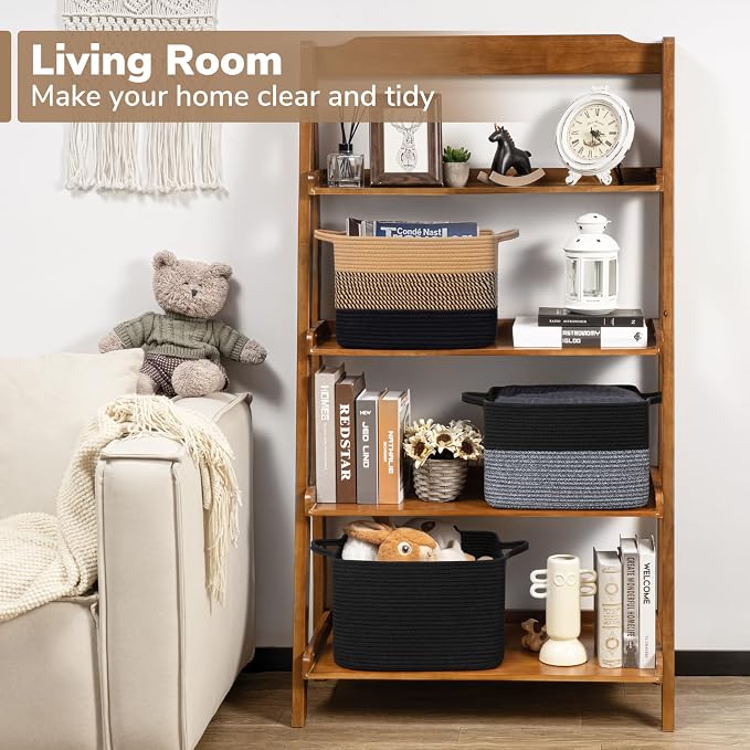 Goodpick Woven Storage Basket for Shelves, Wicker Baskets for Dog Toys - Image 2