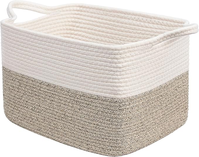 Goodpick Woven Storage Basket for Shelves, Light Brown | Stylish Gift Basket by Goodpick
