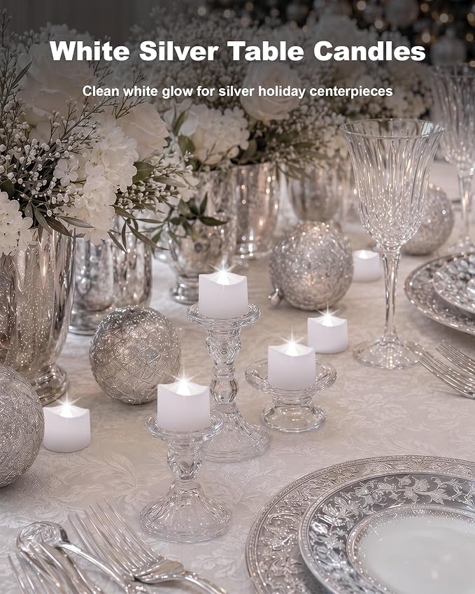 Homemory 24-Pack Flameless Tea Lights Candles Battery Operated, 200+ Hours | - Image 6