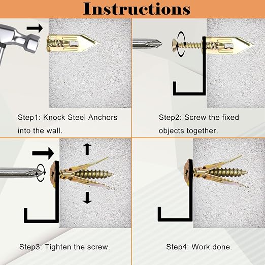 480 PCS Self Drilling Drywall Anchors Kit - Image 5
