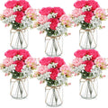 6 Sets Mason Jar Flowers Centerpiece Table Decorations, Artificial Peony Baby's by Zeyune