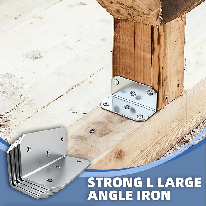 4"x2" Steel L Brackets, Corner Braces - Image 3
