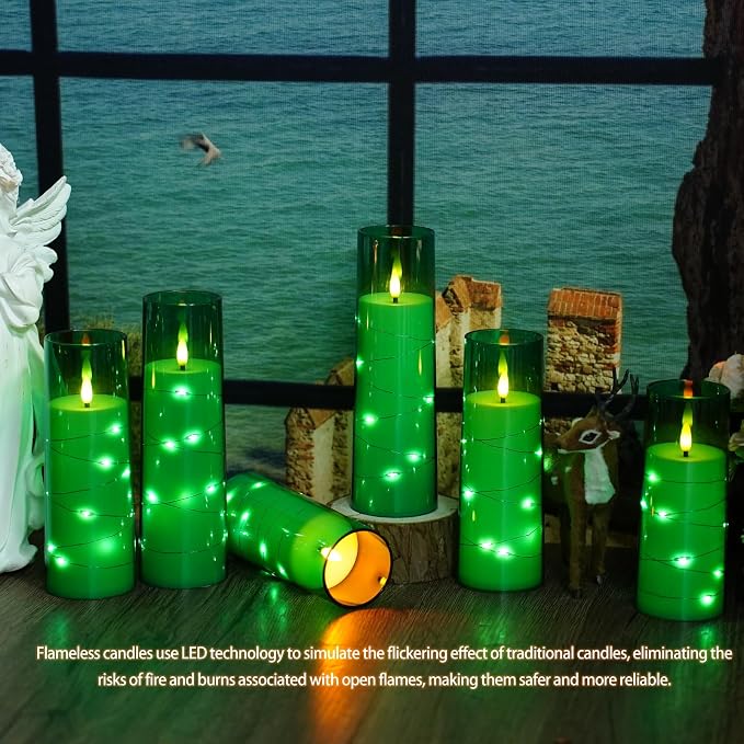 Nimiko Flickering Flameless LED Candles, Battery Operated Candles 9 Pcs - Image 5