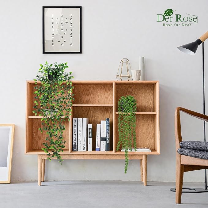 Der Rose 6Pcs Fake Hanging Plants Artificial Vines - Image 7