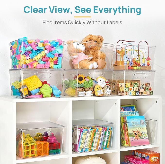 Vtopmart 6 Pack Extra Large Clear Stackable Storage Bins - Image 5