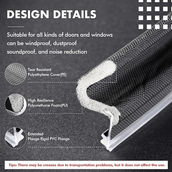 BBTO Weather Stripping Door Window Seal V-Shaped Foam Kerf, 60 Feet, - Image 4