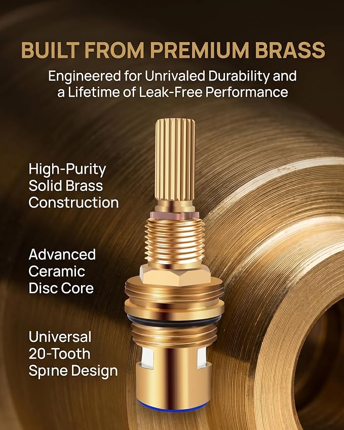 Brass 1-001/1-002 Ceramic Faucet Cartridge Replacement&Valve Cartridge Set | - Image 2