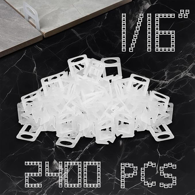 Storystore 2400pcs Tile Leveling System Clips 1/16" Tile Spacers | Tile - Image 2