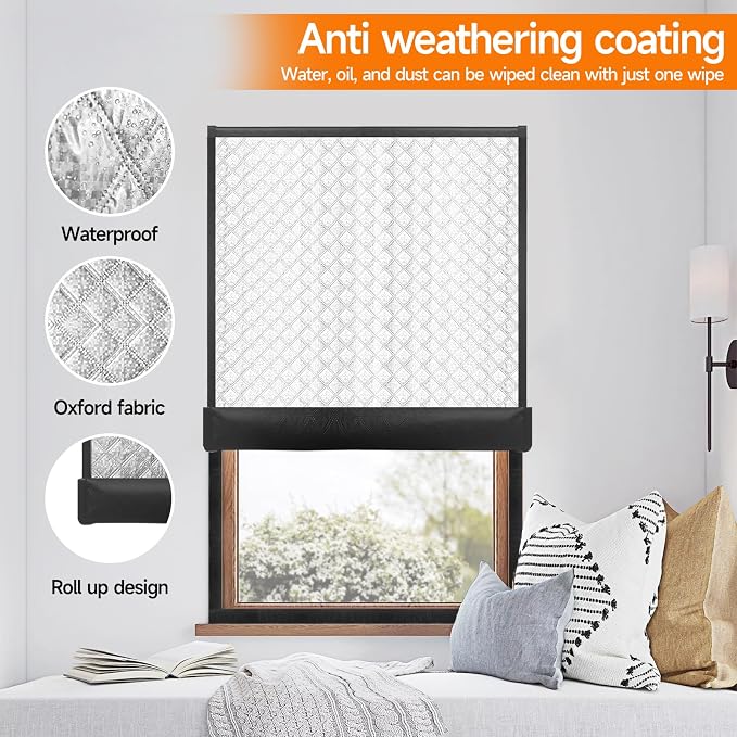 Insulated Window Cover, Veanusiver Upgraded Oxford Cloth Waterproof Thermal - Image 4