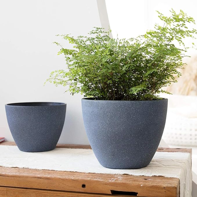 LA JOLIE MUSE Planter Pots, Indoor Outdoor Flower Pot, 8.6+7.5 Inch 2 Pack | - Image 7