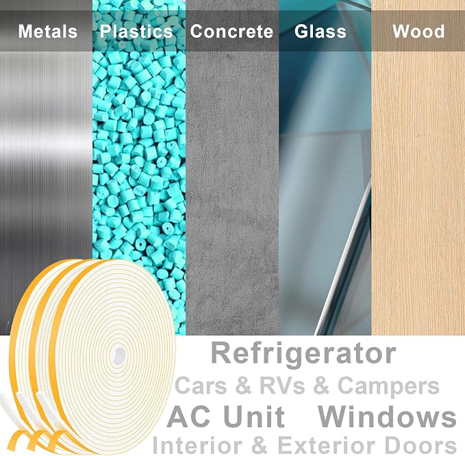 Thin Foam Tape for Sliding Doors, Small Gap Filling | Strong Self-Adhesive - Image 4