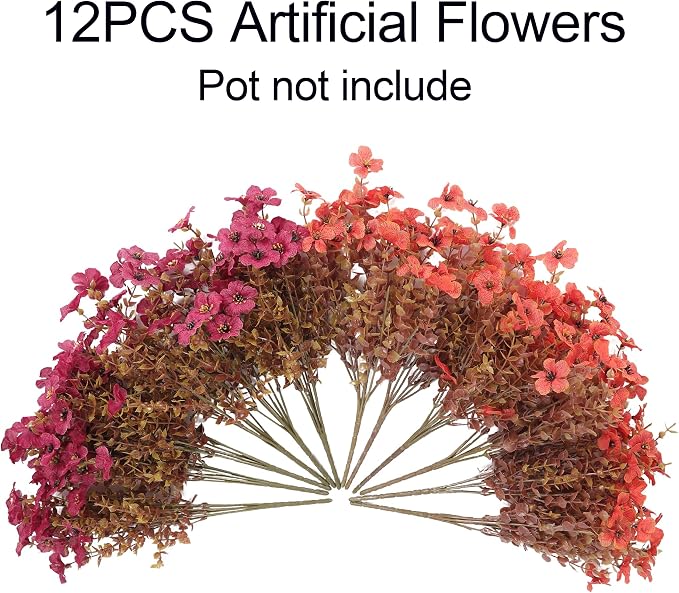 Artificial Fake Mums Flowers Plants - Image 2