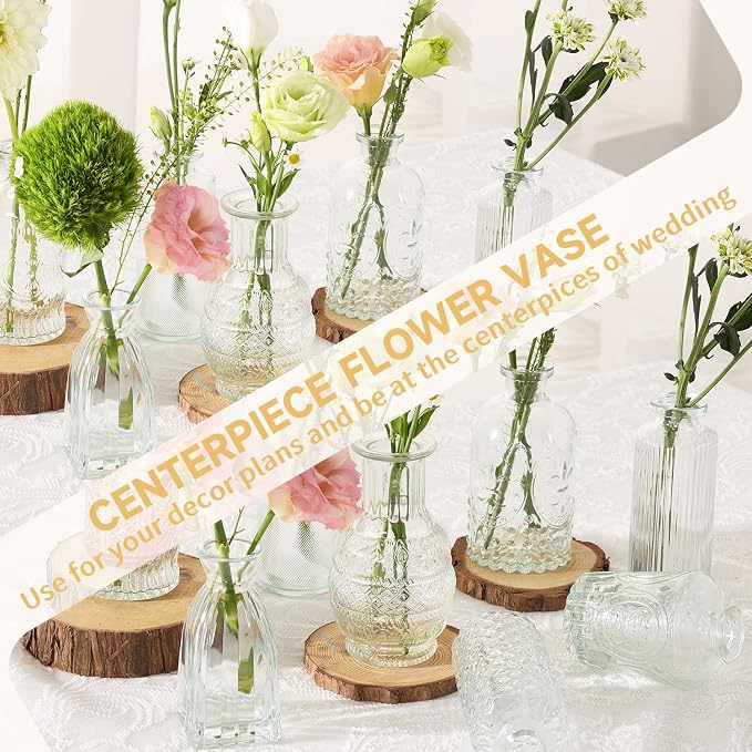 Mini Bud Vases Centerpieces for Tables, Small Flower Vases Suitable for - Image 6