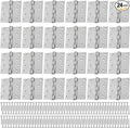 24 Pcs Silver 4'' Ball Bearing Door Hinges, Square Corner | Stainless Steel by Yaocom
