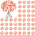 Auihiay 64Pcs Hydrangea Artificial Flowers, Silk Hydrangeas Decor | Light Peach by Auihiay