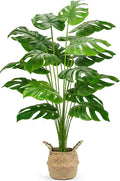 Der Rose 44" Tall Fake Plants, Artificial Tree in Round Basket Home Decor | by DerRose