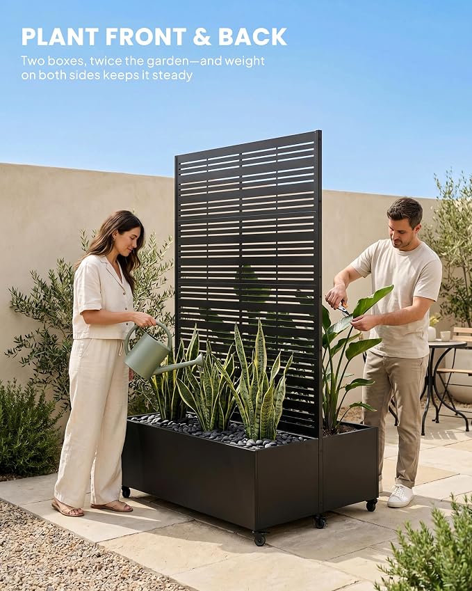 72" Dual-Box Privacy Planter - Image 5