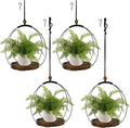 hismocal 4-Pack Hanging Plant Shelves, Wood Plant Display by hismocal