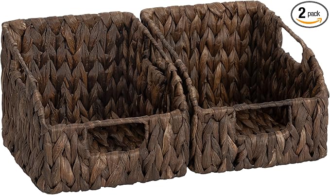 StorageWorks Pantry Baskets for Organizing, Handwoven Brown Baskets, Wicker by StorageWorks