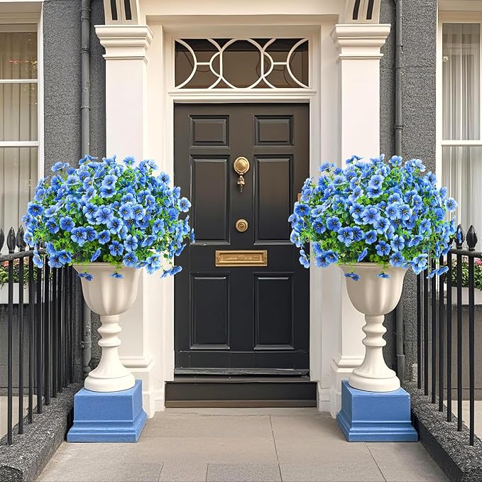 12 Pcs Artificial Flowers for Outdoors Decorations, UV resistant, faux plastic - Image 4