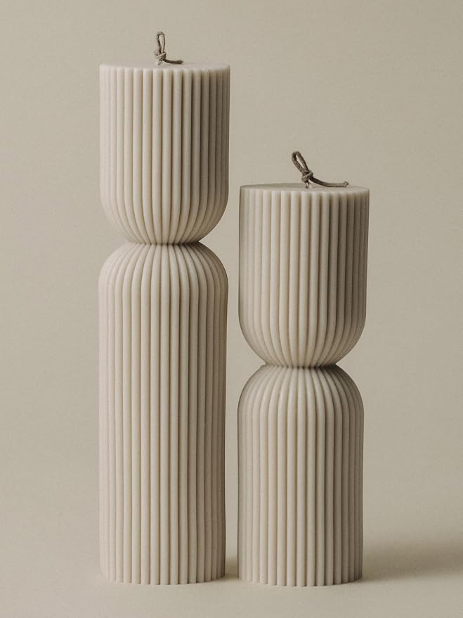 LAWA Hourglass Pillar Candle by LAWA+Candles