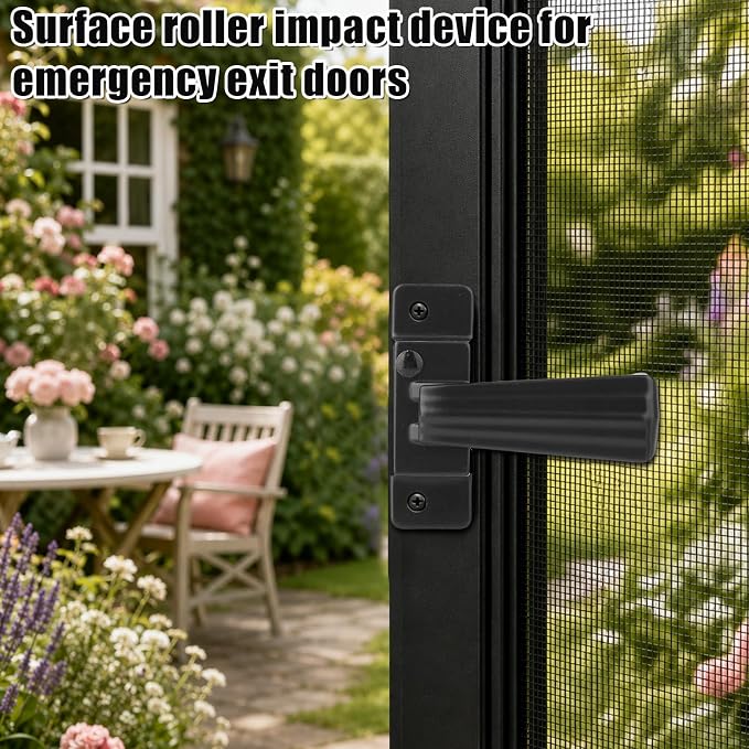 PEUTIER Push Button Storm Door Latch, Heavy Duty Screen Doors Latch | - Image 6
