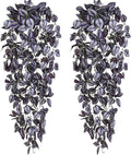 BLEUM CADE Fake Hanging Plants, Faux Deep Purple Vines Hanging Plant by BLEUMCADE