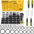 1540 Pcs Metric O Ring Assortment Kit 32 Sizes 4 Pick & Hook Tools | Nitrile by NBRINGO