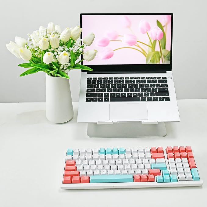 Mandy's 20pcs Artificial White Tulips and 3pcs White Baby's Breath | 13.5 Inch - Image 7