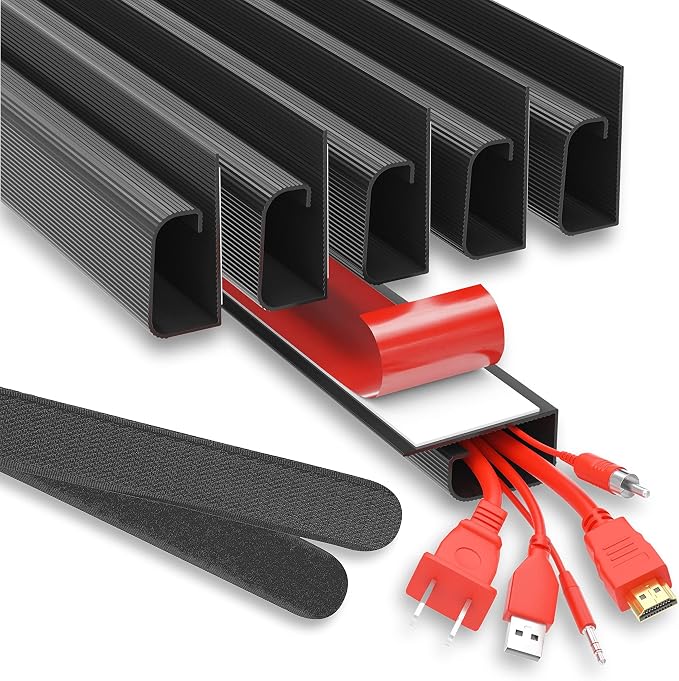 Cable Management ProOffice 96in J Channel Cable Raceways by ScandinavianHubCableTrays