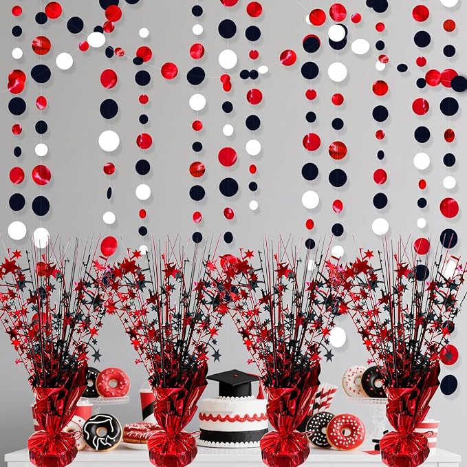 FUBININA Graduation Table Centerpiece Party Decoration Foil Spray Tabletop | 6 - Image 2