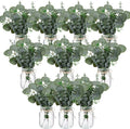 XunYee 10 Set Mason Jars for Centerpieces, Light Green, Eucalyptus | Mason Jar by XunYee