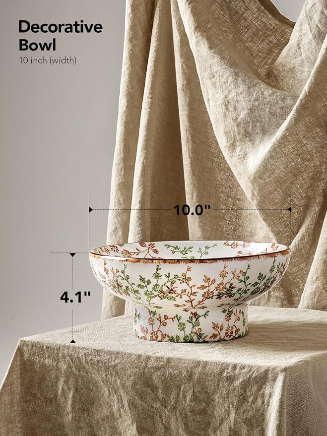 LE TAUCI 10" Ceramic Decorative Bowl, Key Bowl - Image 3
